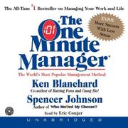 Cover of: The One Minute Manager CD | Ken Blanchard