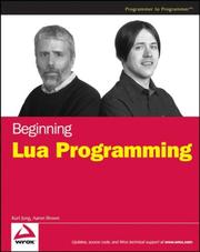 Cover of: Beginning Lua Programming by Kurt Jung, Aaron Brown undifferentiated