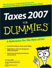 Cover of: Taxes 2007 For Dummies (Taxes for Dummies)