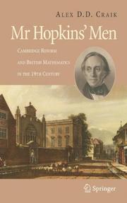 Cover of: Mr Hopkins' Men: Cambridge Reform and British Mathematics in the 19th Century