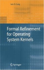 Cover of: Formal Refinement for Operating System Kernels