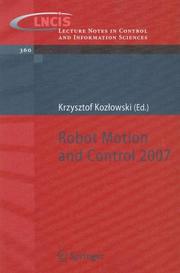 Cover of: Robot Motion and Control 2007