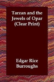 Cover of: Tarzan and the Jewels of Opar (Clear Print) by Edgar Rice Burroughs