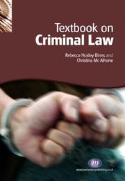 Cover of: Textbook on Criminal Law (Textbooks) by Rebecca Huxley-Binns