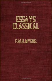 Cover of: Essays Classical: Greek Oracles; Virgil; Marcus Aurelius Antoninus