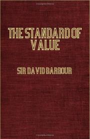 The Standard Of Value by Sir David Barbour