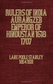 Cover of: Rulers Of India: Aurangzeb, Emperor of Hindustan, 1618-1707