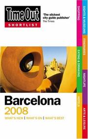 Cover of: Time Out Shortlist Barcelona 2008 (Time Out Shortlist)