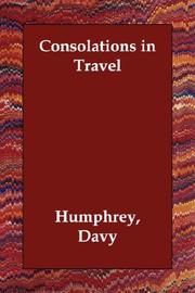 Cover of: Consolations in Travel by Sir Humphry Davy