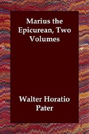 Cover of: Marius the Epicurean, Two Volumes by Walter Pater