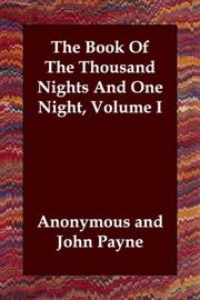 Cover of: The Book Of The Thousand Nights And One Night, Volume I