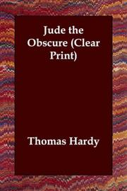 Cover of: Jude the Obscure (Clear Print) by Thomas Hardy