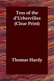 Cover of: Tess of the d'Urbervilles (Clear Print) by Thomas Hardy