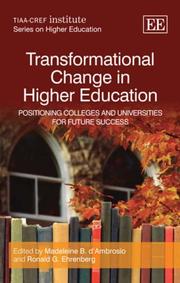 Cover of: Transformational Change in Higher Education by Madeleine DÆambrosio, Ronald G. Ehrenberg