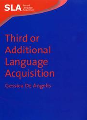 Cover of: Third or Additional Language Acquisition (Second Language Acquisition)