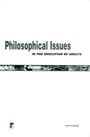 Cover of: Philosophical Issues in the Education of Adults