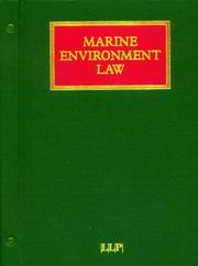 Cover of: Marine Environment Law (Lloyds Shipping Law Library)