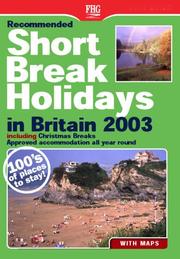 Cover of: Recommended Short Break Holidays in Britain (Farm Holiday Guides) by Anne Cuthbertson