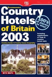 Cover of: Recommended Country Hotels of Britain