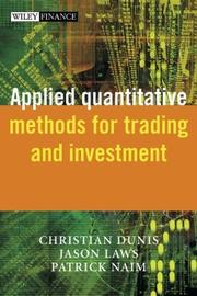 Cover of: Applied Quantitative Methods for Trading and Investment (The Wiley Finance Series)