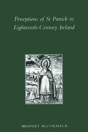 Cover of: Perceptions of st Patrick in Eighteenth-Century Ireland (Maynooth History Studies Series) by Bridget McCormack