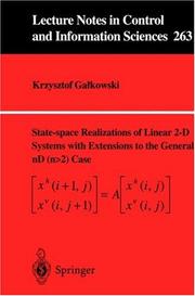 Cover of: State-space Realisations of Linear 2-D Systems with Extensions to the General nD (n > 2) case