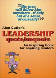 Cover of: Alan Cutler's Leadership Quote/Unquote