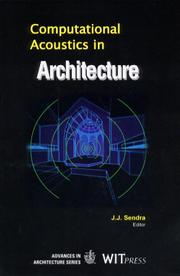 Cover of: Computational Acoustics in Architecture (Advances in Architecture Volume 8)