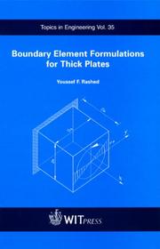 Cover of: Boundary Element Formulations for Thick Plates (Topics in Engineering Vol 35)