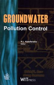 Cover of: Groundwater Pollution Control (Progress in Water Resources Vol. 2) | K. L. Katsifarakis