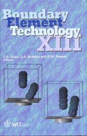 Cover of: Boundary Element Technology XIII (Boundary Elements Vol. 2) by D. W. Pepper