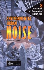 Cover of: Environmental Urban Noise (Advances in Ecological Sciences) by Amando Garcia