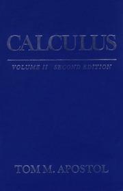 Cover of: Calculus, Vol. 2 by Tom M. Apostol