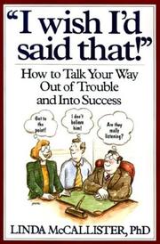 Cover of: "I Wish I'd Said That!" by Linda McCallister