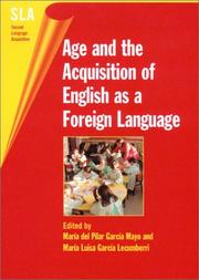 Cover of: Age and the Acquisition of English As a Foreign Language (Second Language Acquisition, 4) by 