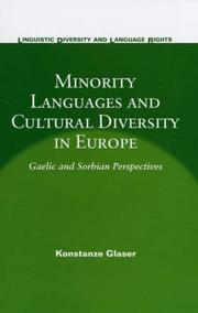 Cover of: Minority Languages And Cultural Diversity in Europe by Konstanze Glaser