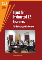 Cover of: Input for Instructed L2 Learners by Anna Nizegorodcew