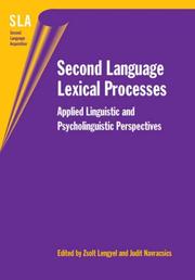 Cover of: Second Language Lexical Processes by 