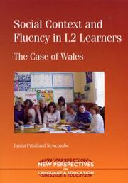 Cover of: Social Context and Fluency in L2 Learners by Lynda Pritchard Newcombe