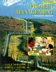 Cover of: Project management: a managerial approach