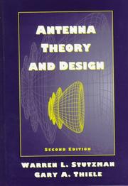 Cover of: Antenna Theory and Design, 2nd Edition by Warren L. Stutzman, Gary A. Thiele