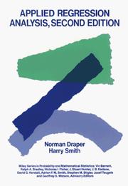 Applied regression analysis by Norman Richard Draper