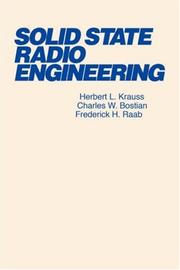 Cover of: Solid state radio engineering by Herbert L. Krauss