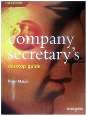 Cover of: The Company Secretary's Desktop Guide (Desktop Guide S.)