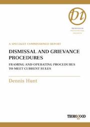 Cover of: Dismissal and Grievance Procedures by Dennis Hunt