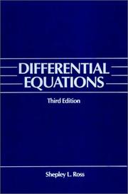 Differential equations by Shepley L. Ross