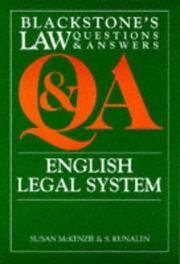 Cover of: Q & a English Legal System (Blackstone's Law Questions & Answers)