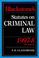 Cover of: Blackstone's Statutes on Criminal Law