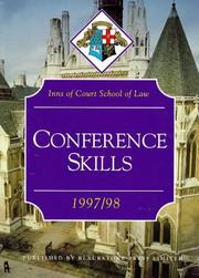 Cover of: Conference Skills (Inns of Court Bar Manuals) by Inns of Court School of Law