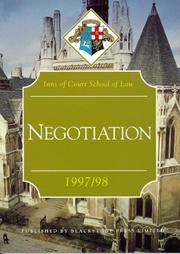 Cover of: Negotiation (Inns of Court Bar Manuals) by Inns of Court School of Law, Inns of Court School of Law